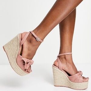 ASOS Blush Pink Wedge Espadrille Sandals